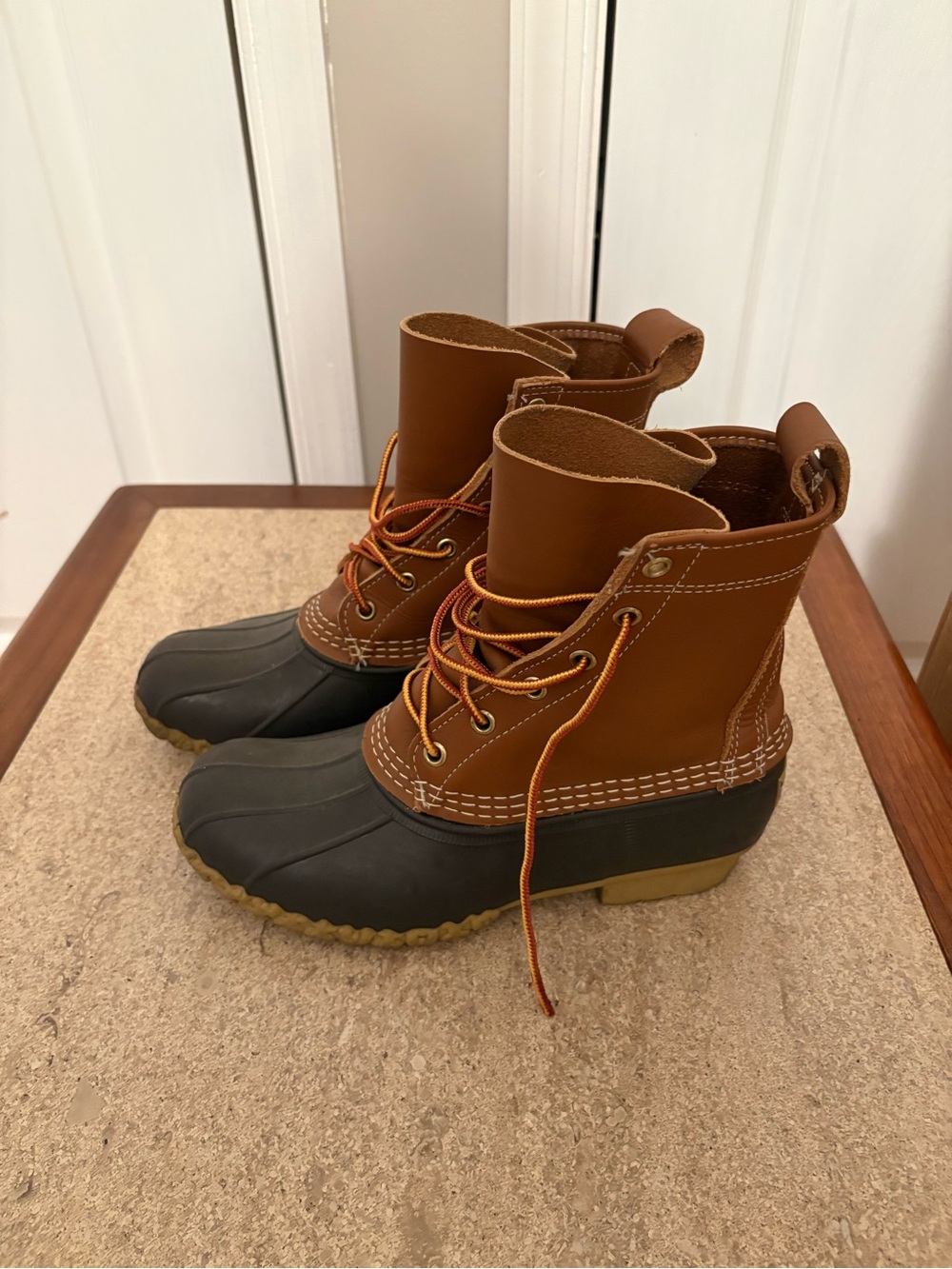 L.L. Bean Brown and Black Duck Boots